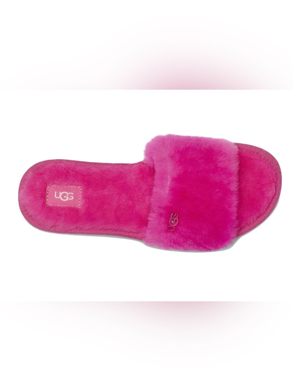 UGG Fluff Slide Shearling Slide - Hot Pink